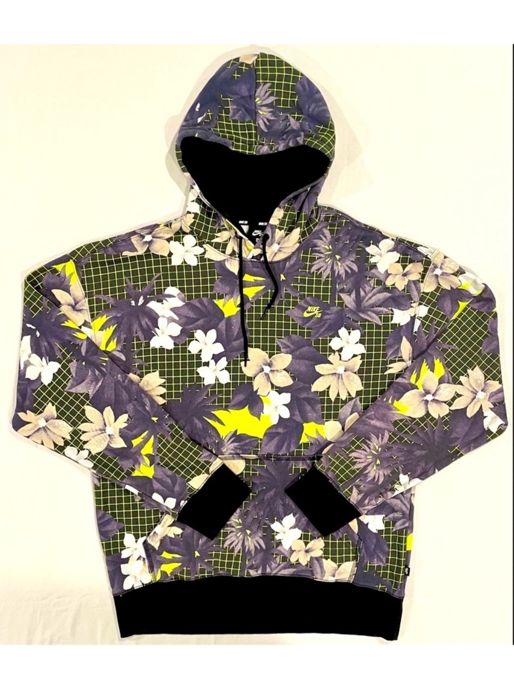 Nike SB Pullover Hoodie Mens Medium Paradise Floral Fleece Hooded Sweatshirt
